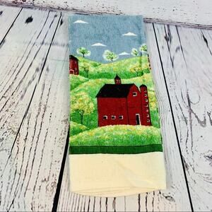 Warren Kimble Barns kitchen towel new